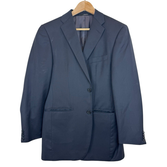 Ermenegildo Zegna Blazer‎ 38R Black 100% Wool Suit Jacket Made in USA - Picture 1 of 11